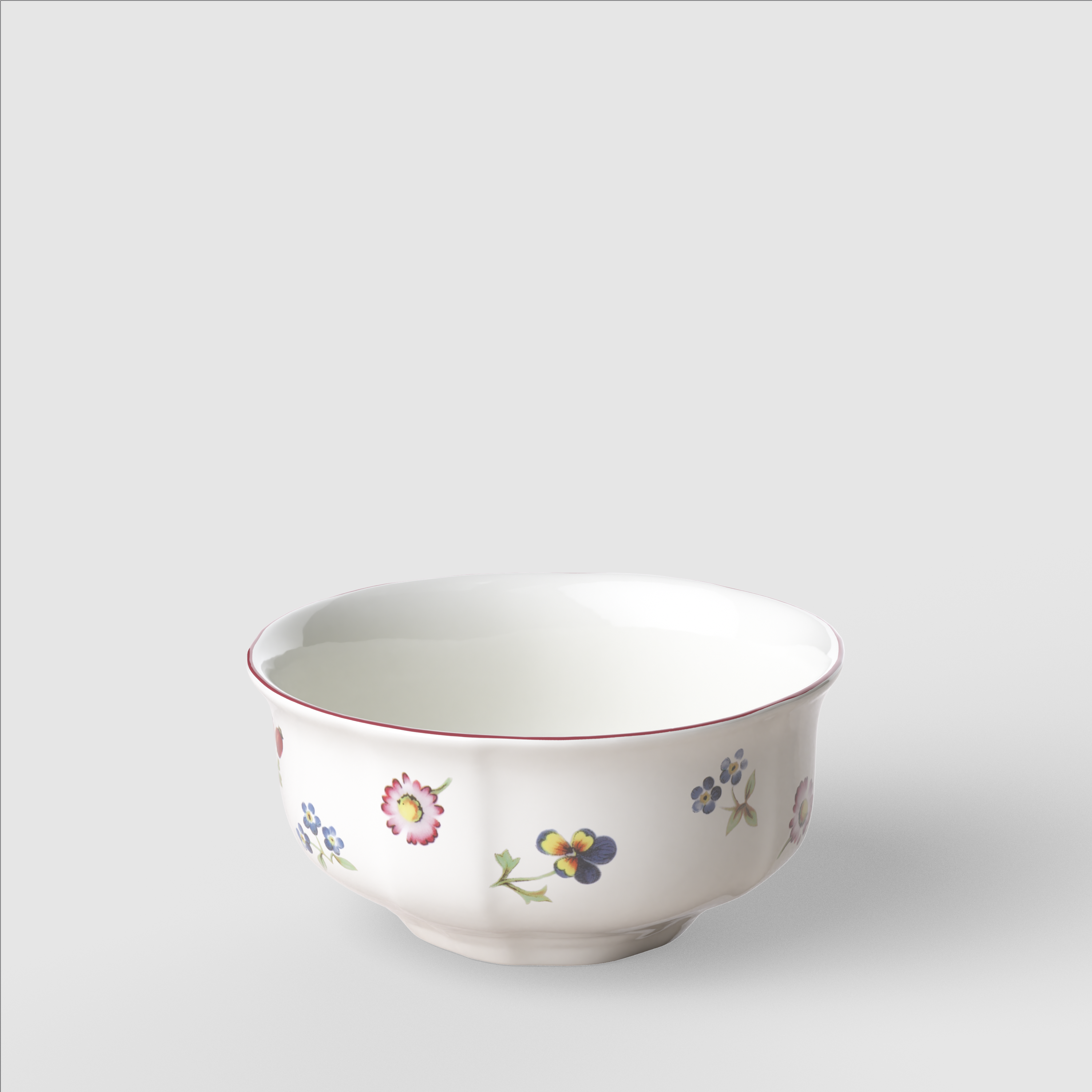 Petite Fleur Dessert bowl White, 8.2 oz, Premium Porcelain