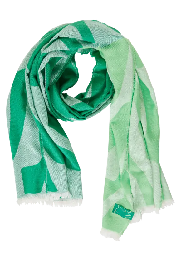 Softer Jacquard Schal - fresh spring green