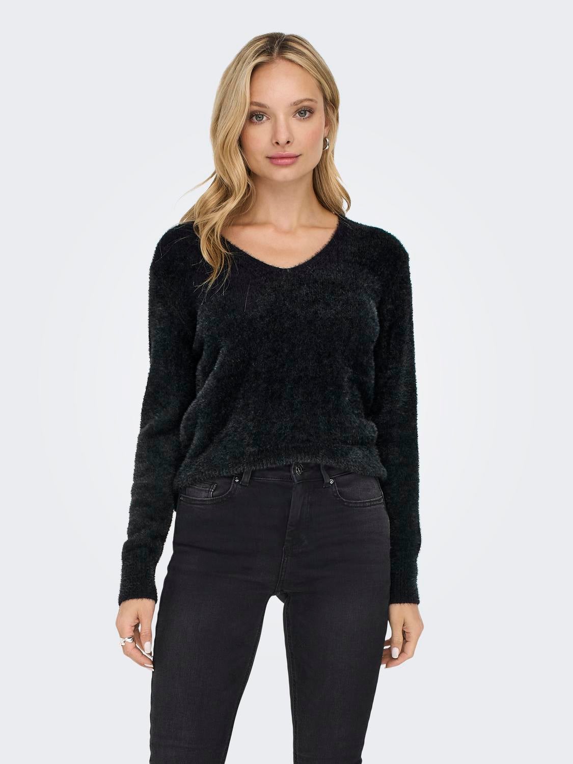 ONLELLA Strickpullover Black