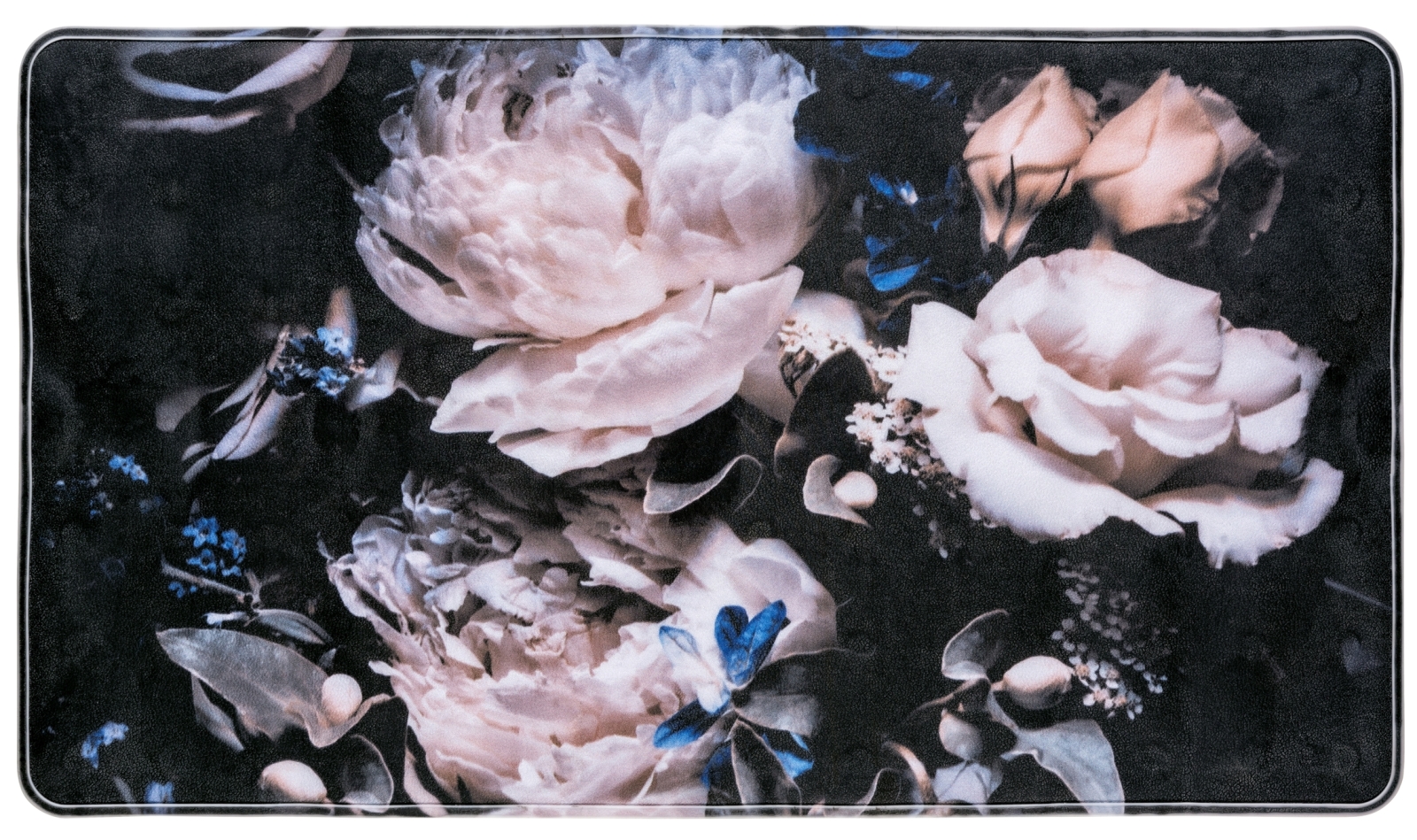 WENKO Wanneneinlage PEONY - schwarz-pastell - 40x70 cm