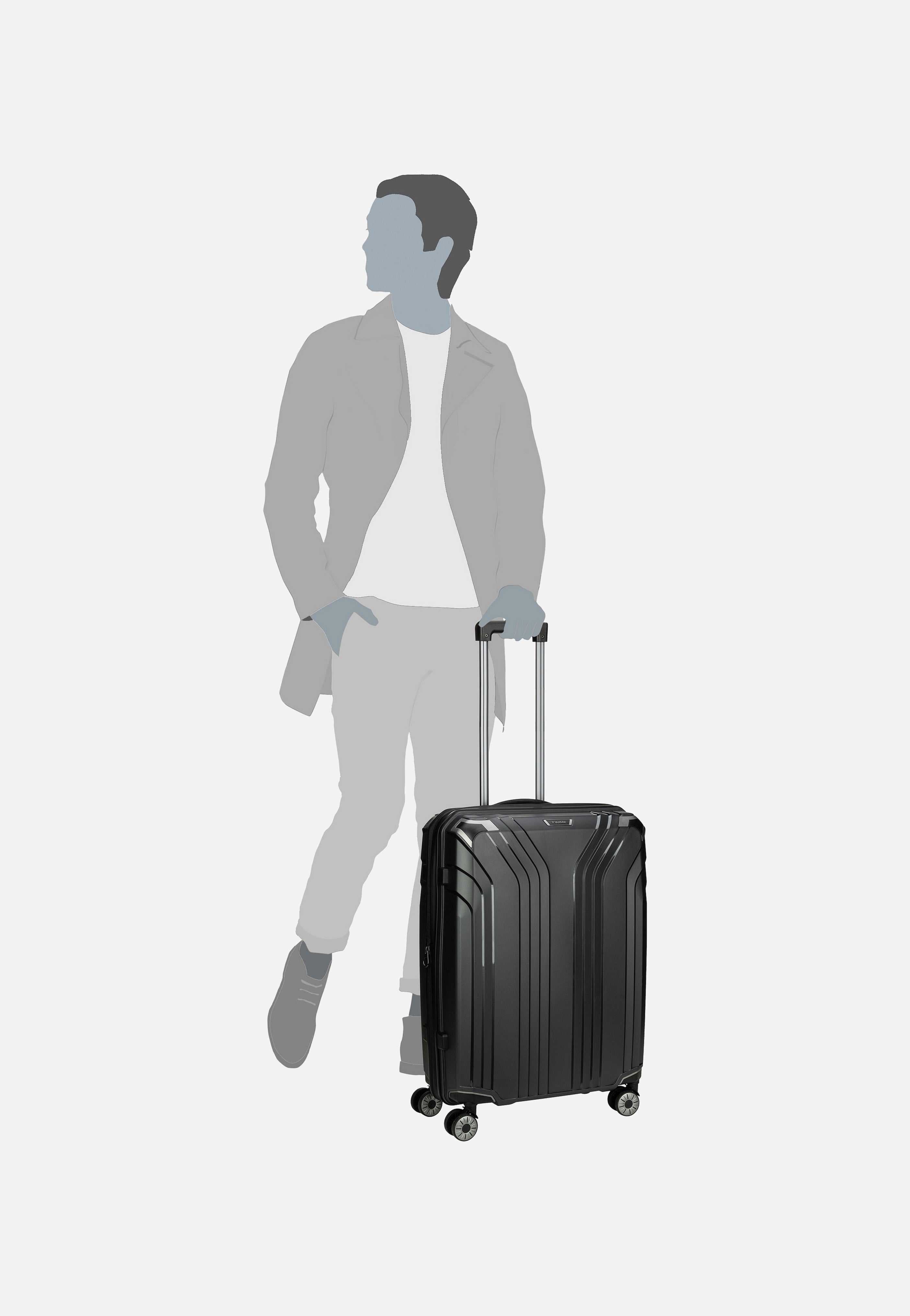 Elvaa 4w Trolley M Schwarz - Koffer