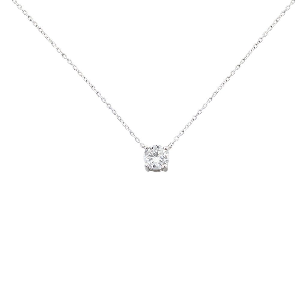 Collier Collection Aphrodite Or Blanc Diamant Synthetique