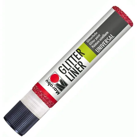 Marabu Glitter-Liner, rubin, 25 ml