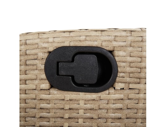 VIDAXL - Banc de jardin Banc inclinable de jardin avec coussins beige résine tressée
