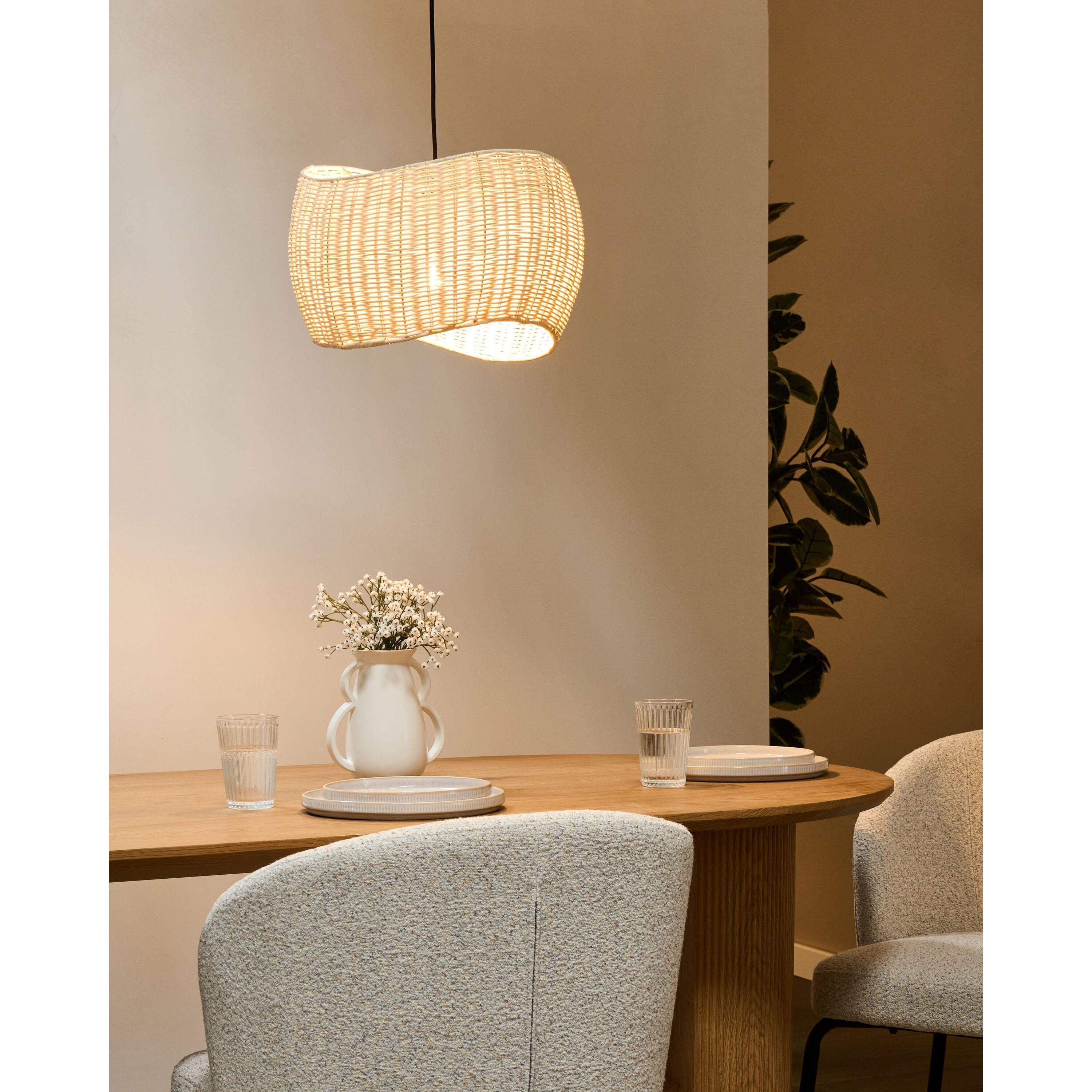Beliani - COAMO - Hanglamp - Naturel - Rotan