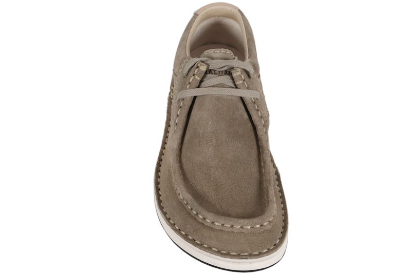 BIRKENSTOCK - PASADENA TAUPE SKO I GRÅBRUNT RUSKIND