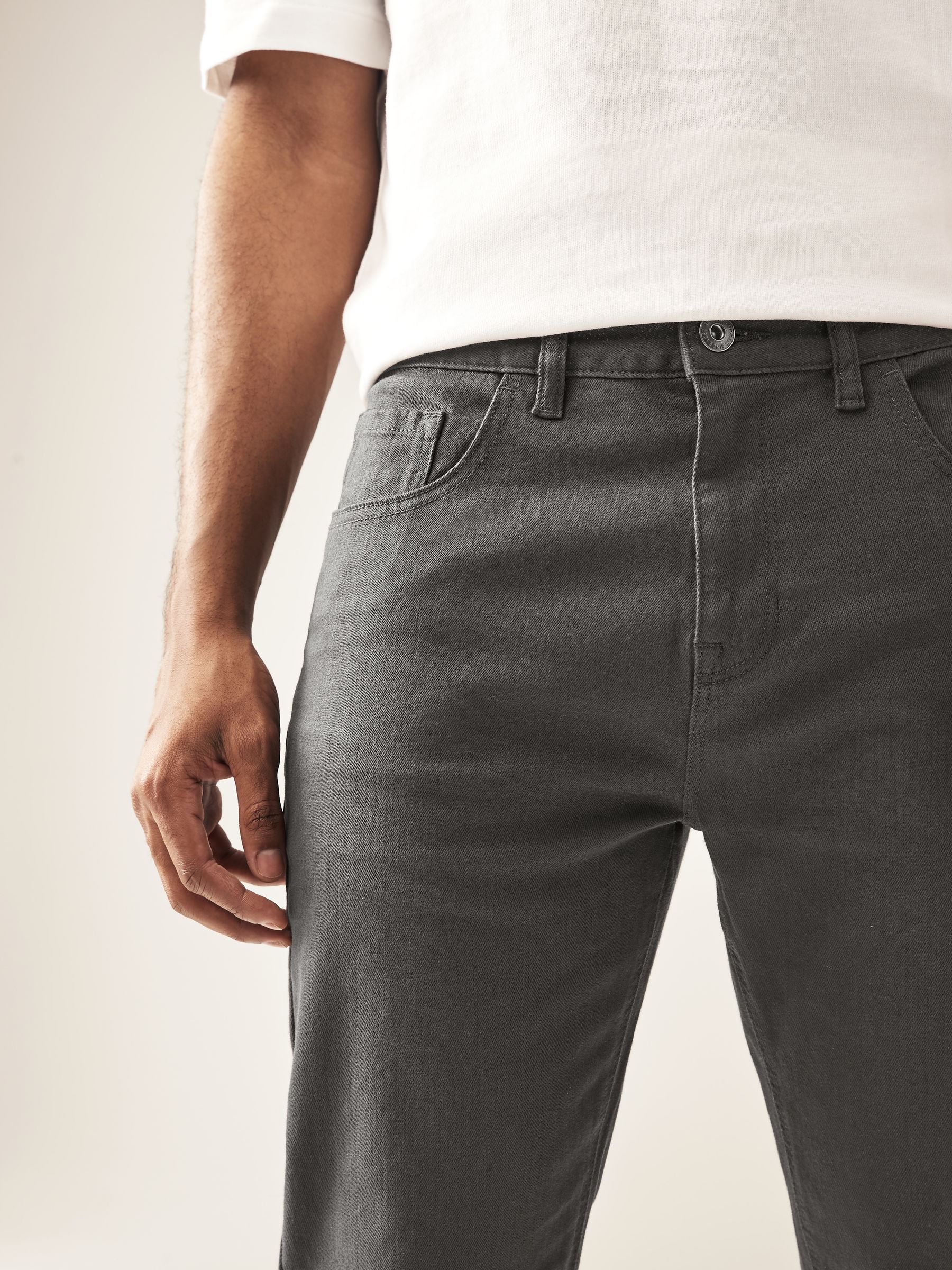 Antraciet - Enkele - Slim fit klassieke stretchy jeans