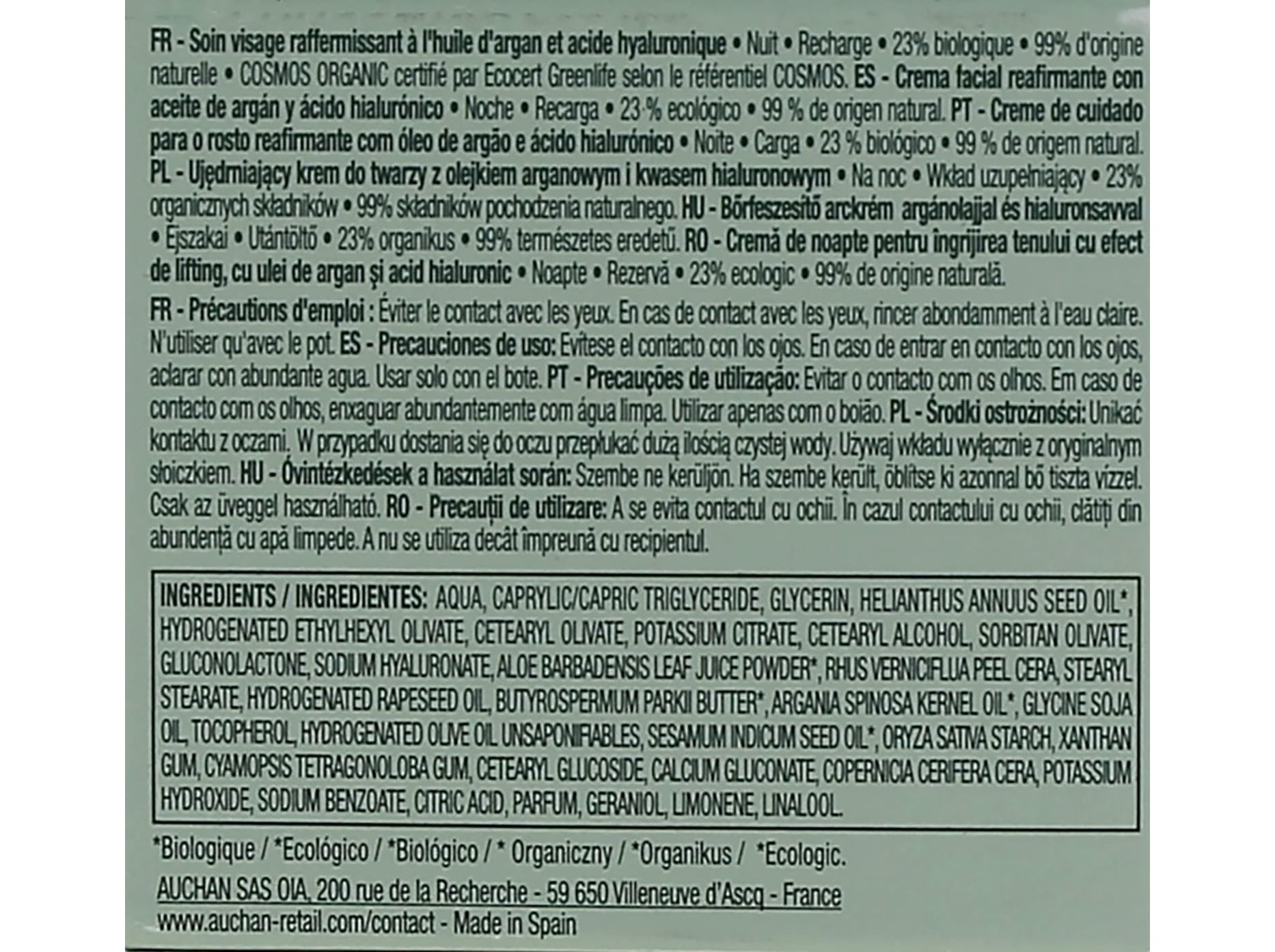CREME ROSTO COSMIA BIO RECARGA EXPERT DUO AGE NOITE 50ML