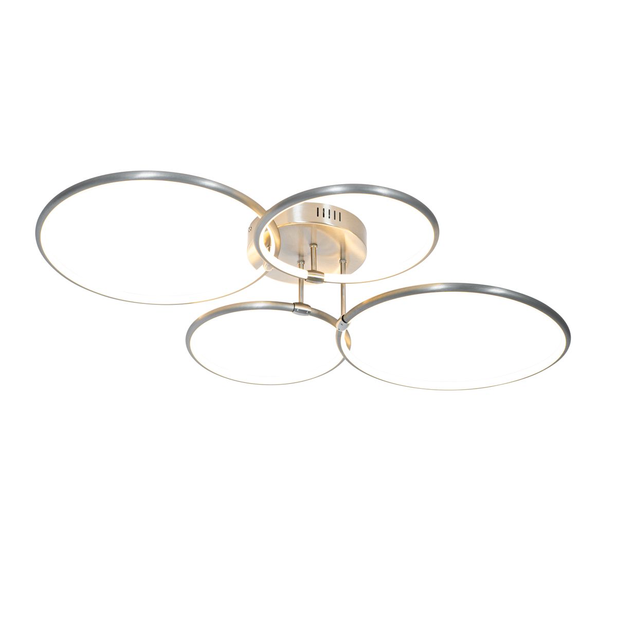 Design plafondlamp staal incl. LED 3-staps dimbaar 4-lichts - Joaniqa