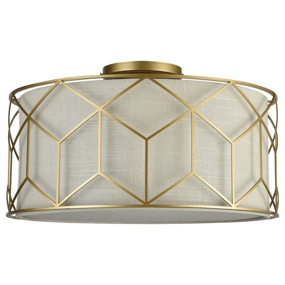 Messina plafondlamp E27 in goud, 3-lichts
