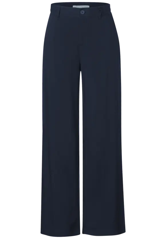 Loose Fit Viskosehose - deep blue