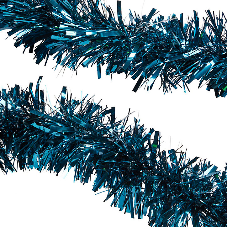 Guirlande de noël coloris bleu finition brillante longueur 2 m