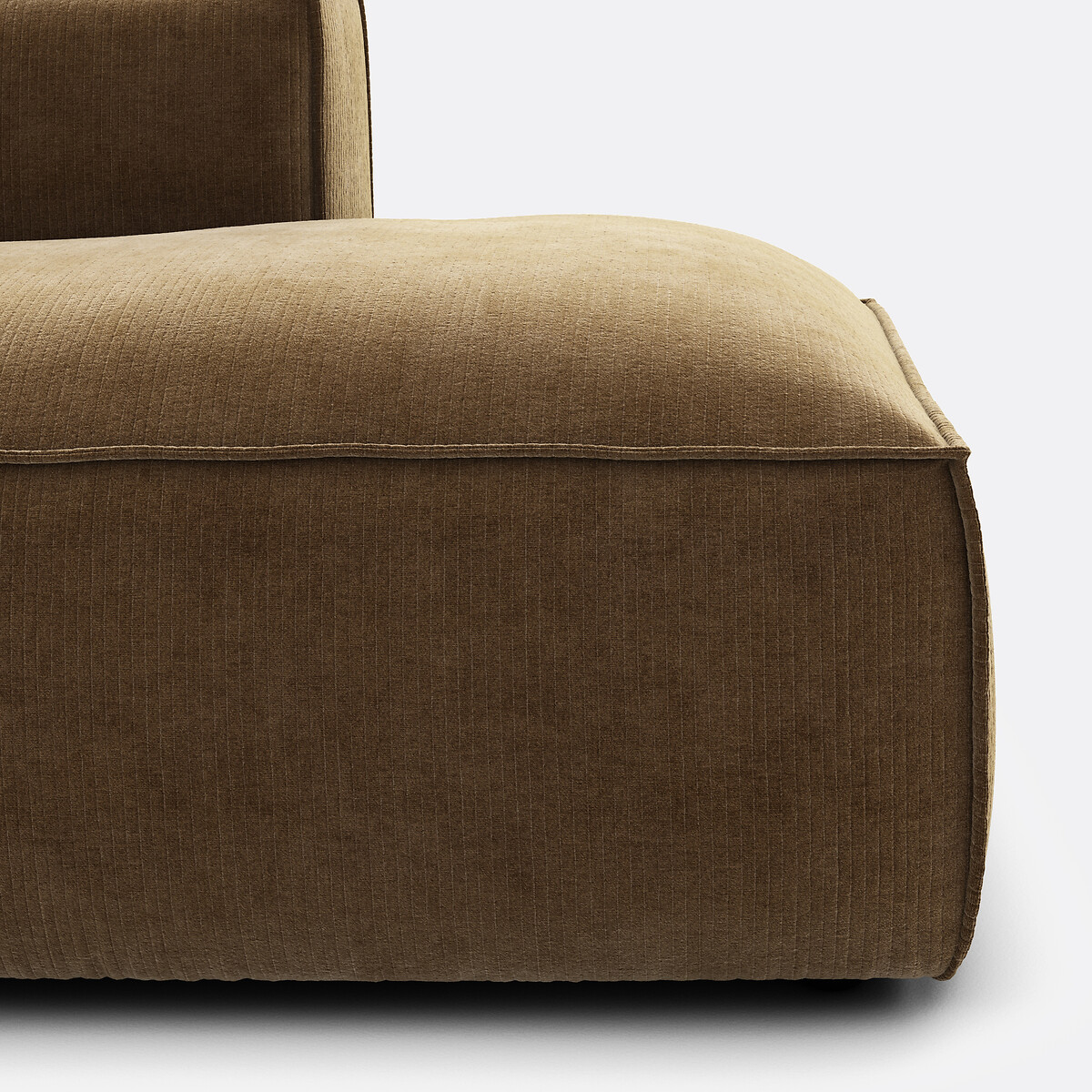 LA REDOUTE INTERIEURS<br>Sofá reto vintage de veludo cotelê de 4 peças Seven