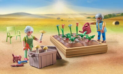 Playmobil 71443 Country Byggesett Idyllisk Kjøkkenhage med Besteforeldre