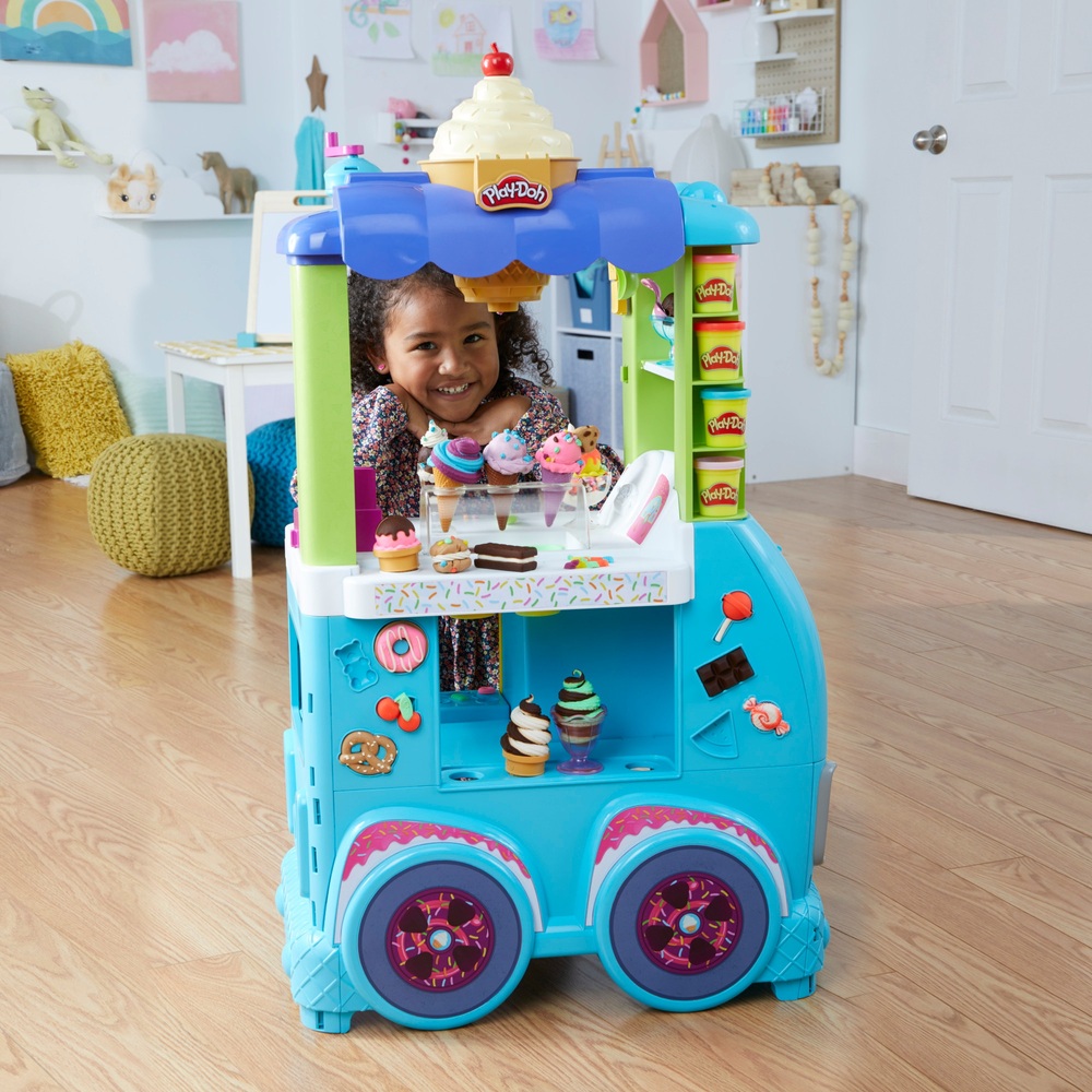 Play-Doh Kitchen Creations Ultimatives Eiswagen-Spielset mit über 25 Teilen