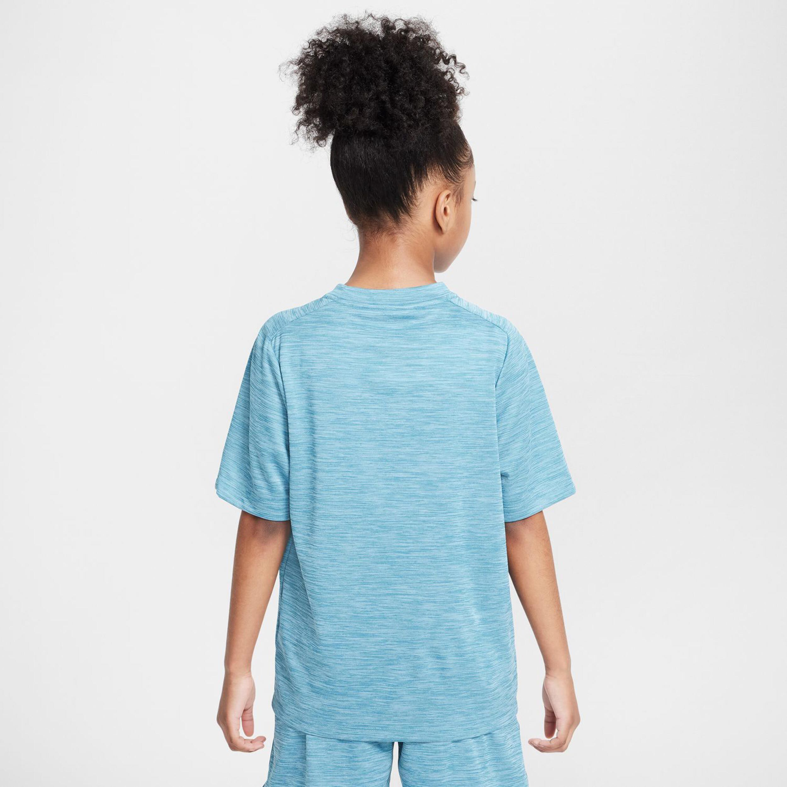 Nike Dri-FIT Multi Heather T-shirt Enfants - Bleu Petrol