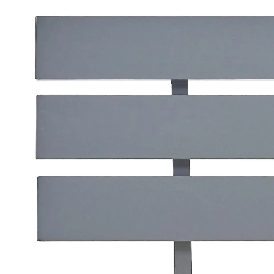 vidaXL - Bed frame met hoofdbord - Grijs - Massief grenenhout - 140x200 cm