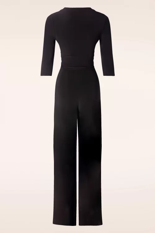 Vintage Chic for Topvintage Callie Knot jumpsuit in zwart