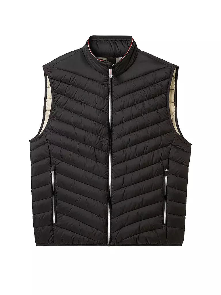 TOM TAILOR Steppgilet schwarz