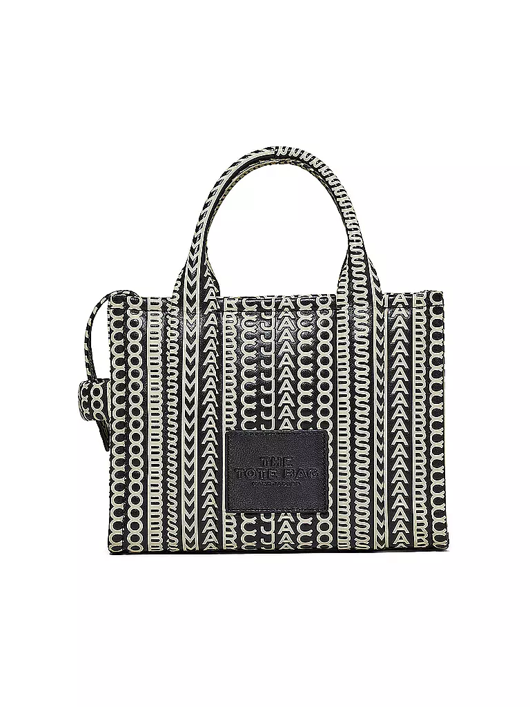 MARC JACOBS Ledertasche - Tote Bag THE SMALL TOTE LEATHER MONOGRAM  schwarz