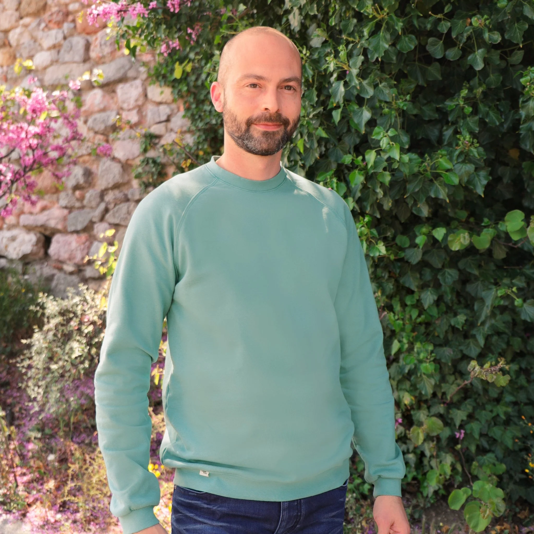 Sweat en coton pour homme - Version 1 - S / Bleu Marine