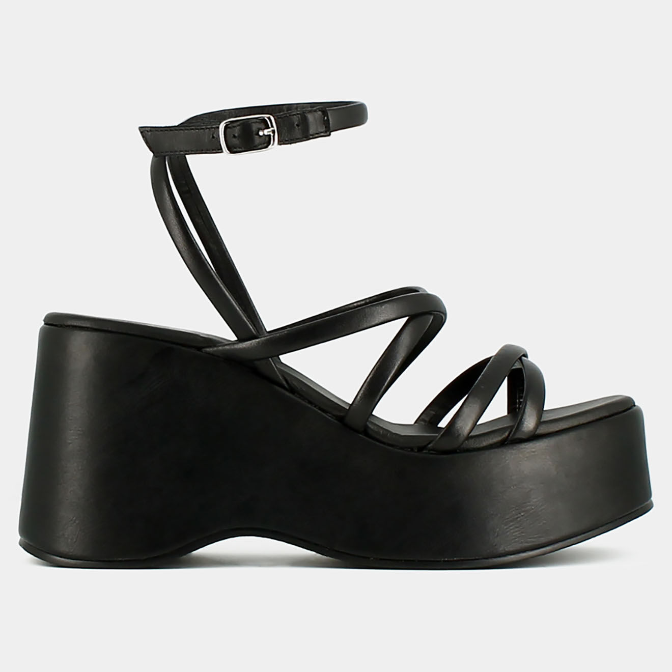 Jonak Sandales en Cuir Nolwenn noires - Talon 9 cm