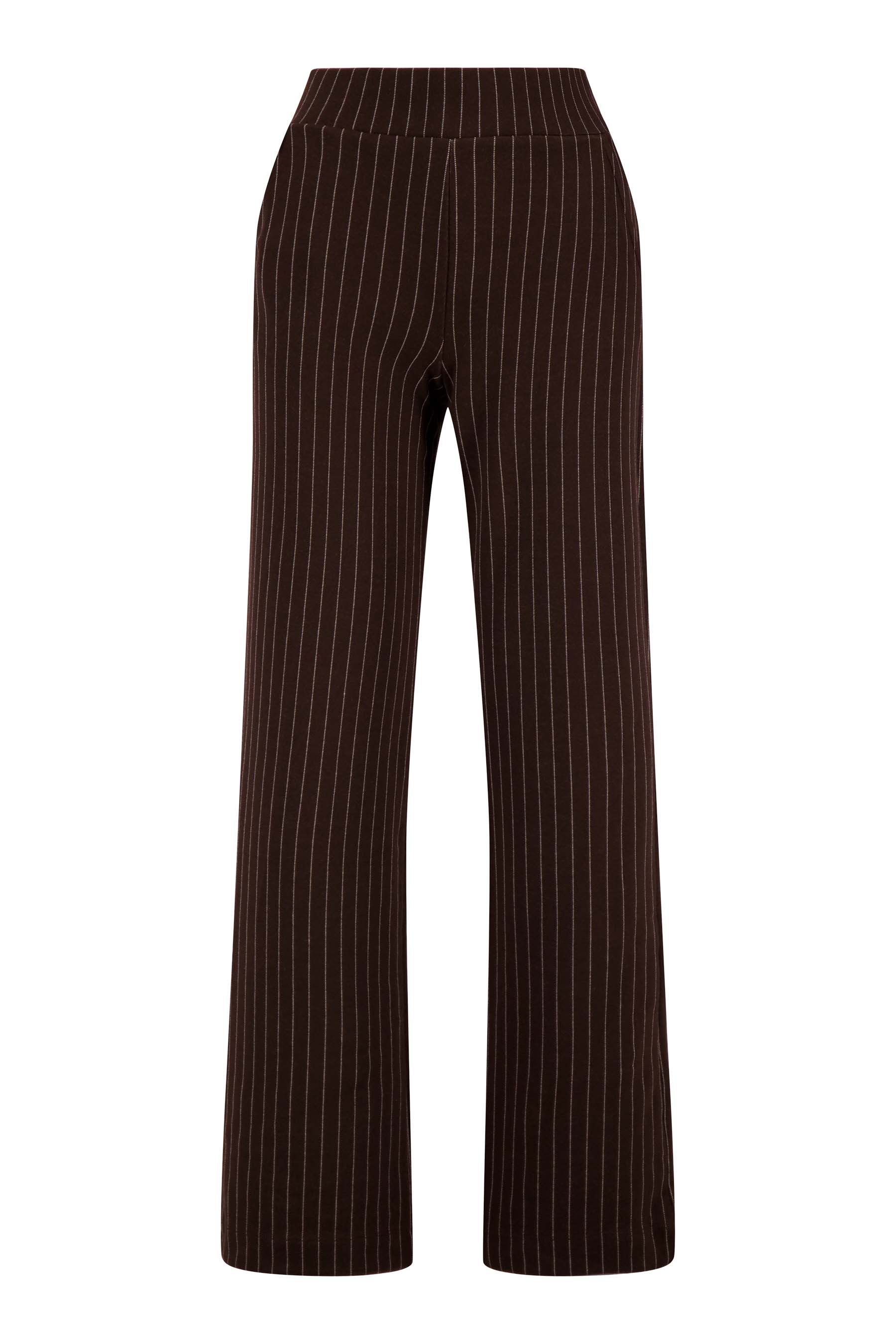 krijtstreep broek met detail