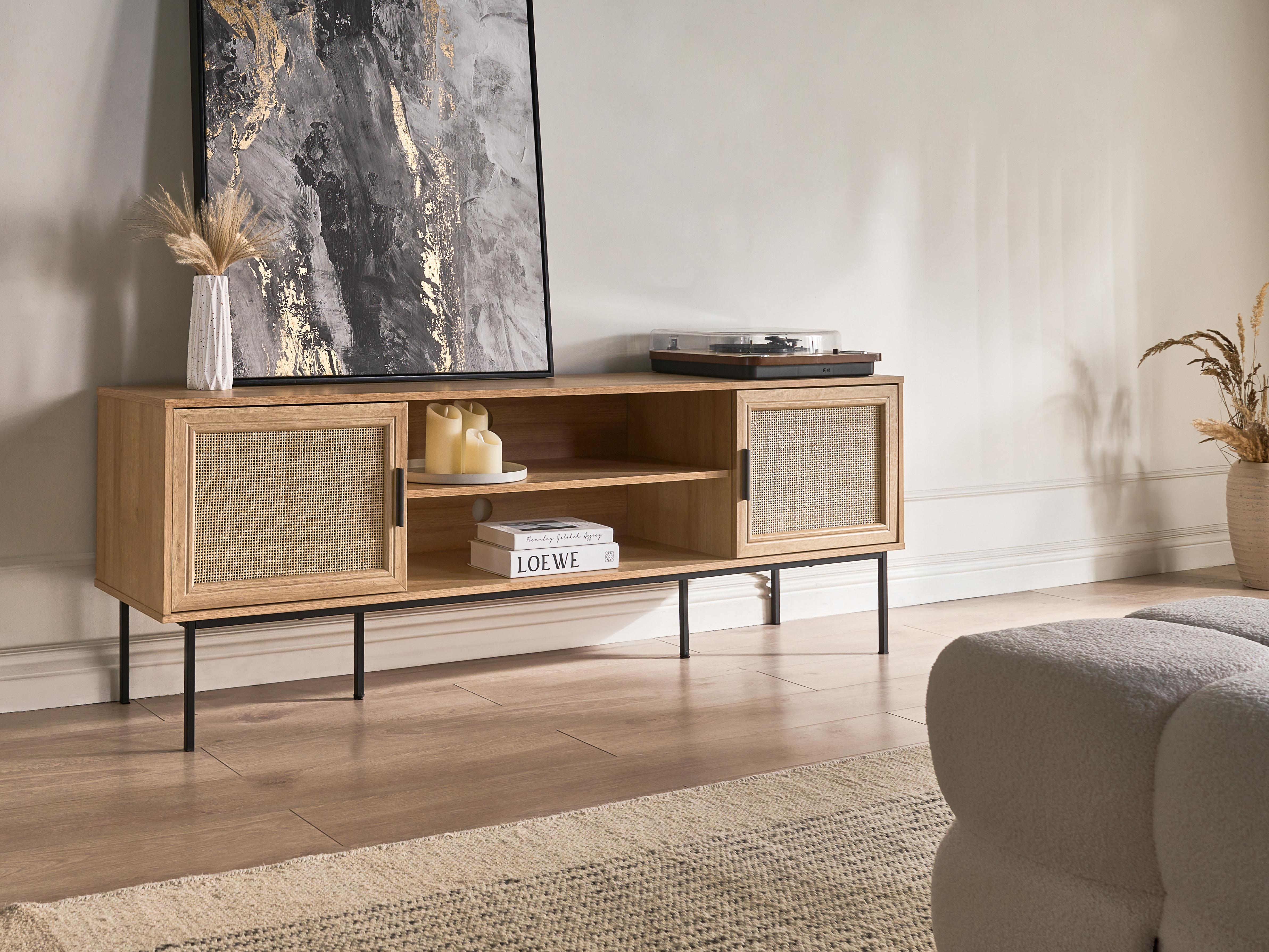 TV-meubel PASCO Rotan Lichtbruin