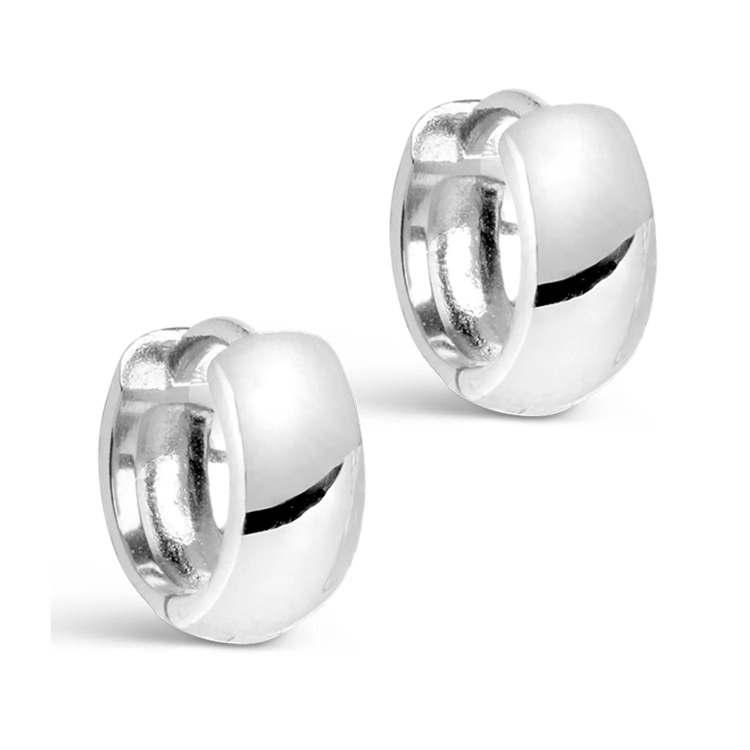 Enamel Classic Wide Hoops Øreringe Sølv E321S