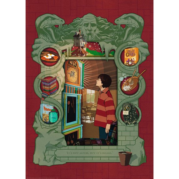 Puzzle 1000 pièces - Harry Potter chez la famille Weasley