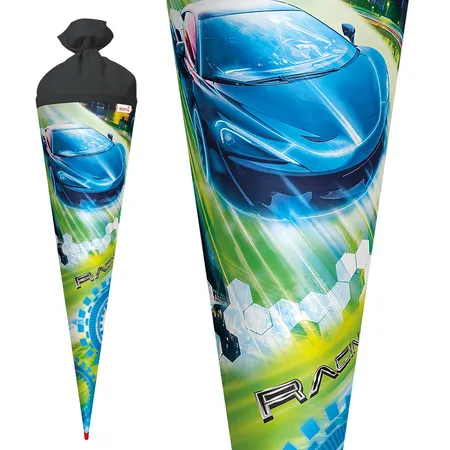 Roth Schultüte Racing mit Filzverschluss, 70 cm, rund