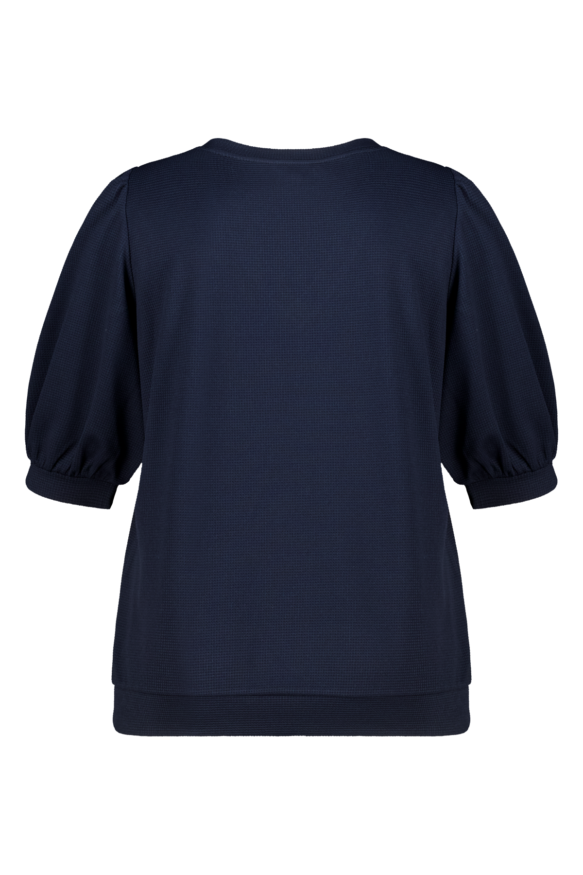 Top met pofmouw Navy blauw
