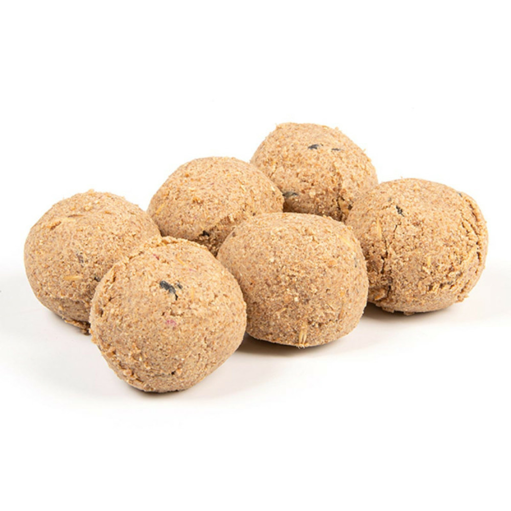 Lot de 6 boules de graisse avec insectes pour oiseaux