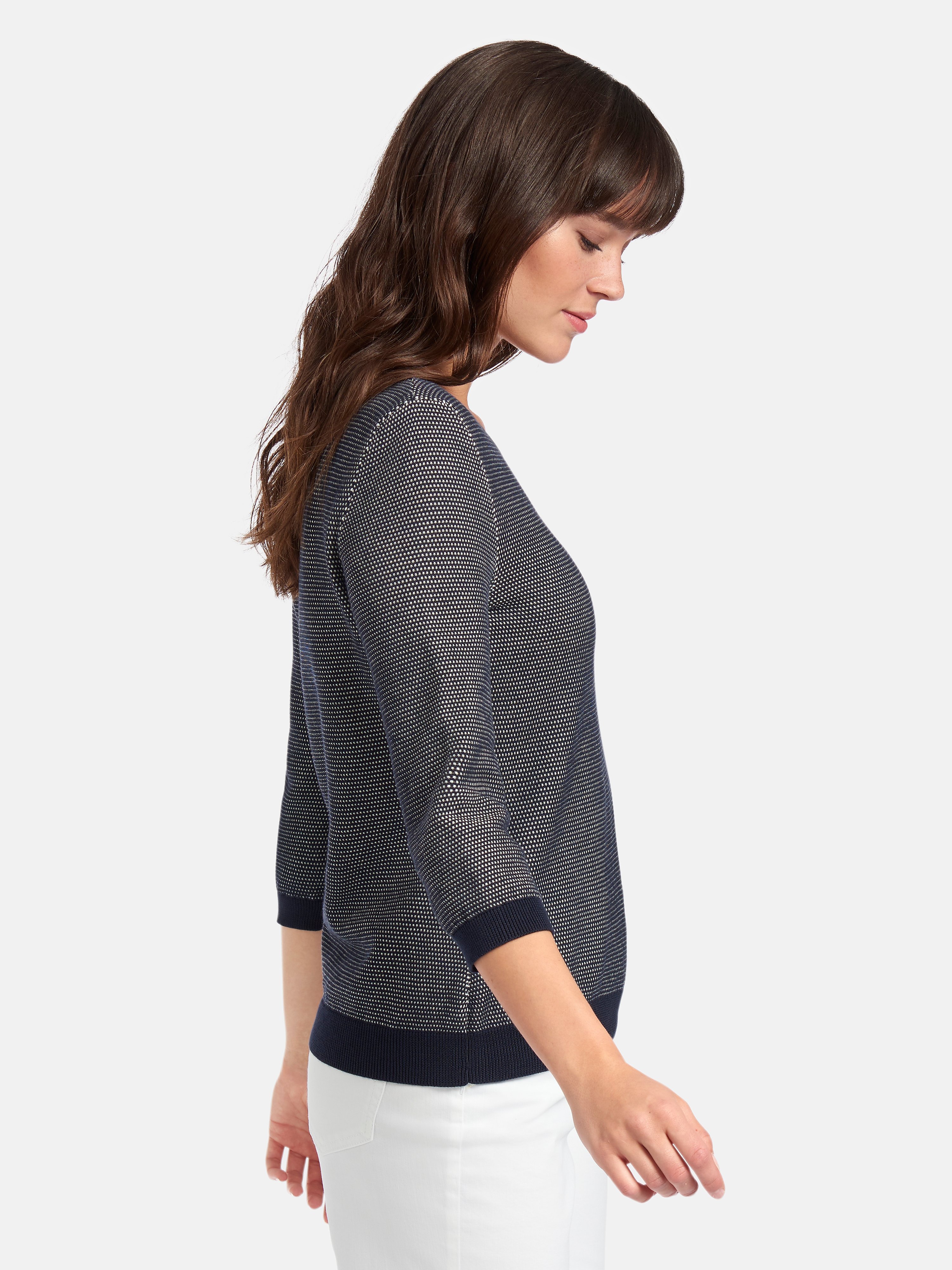 Rundhals-Pullover aus 100% SUPIMA®-Baumwolle
