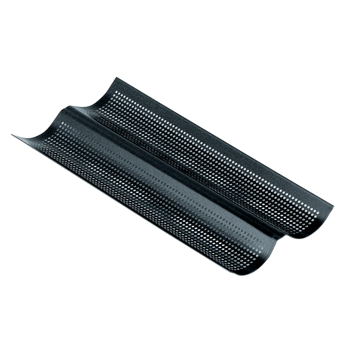 Plaque perforée 2 baguettes - antiadhérent Obsidian - 380 x 160 mm Gob