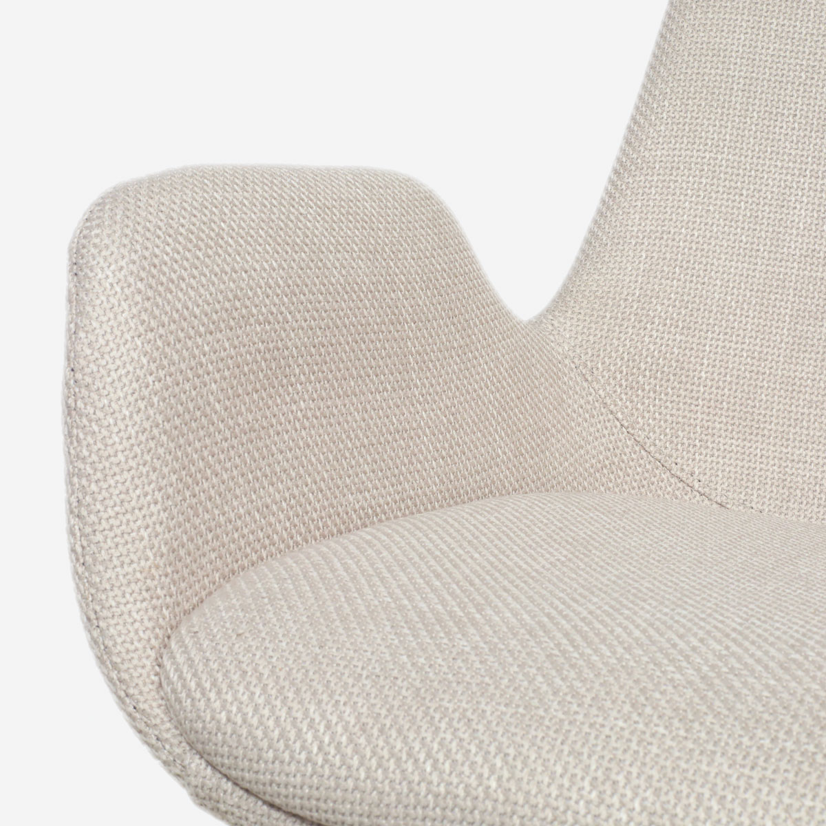 Bureaustoel Nout-Eef beige - wit onderstel