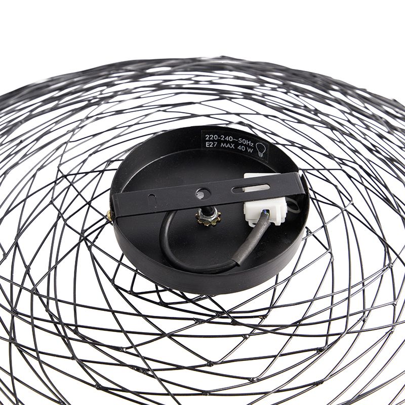 Oosterse plafondlamp zwart 60 cm - Glan