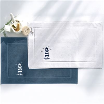 Tapis de bain coton style marin - 950 g/m²