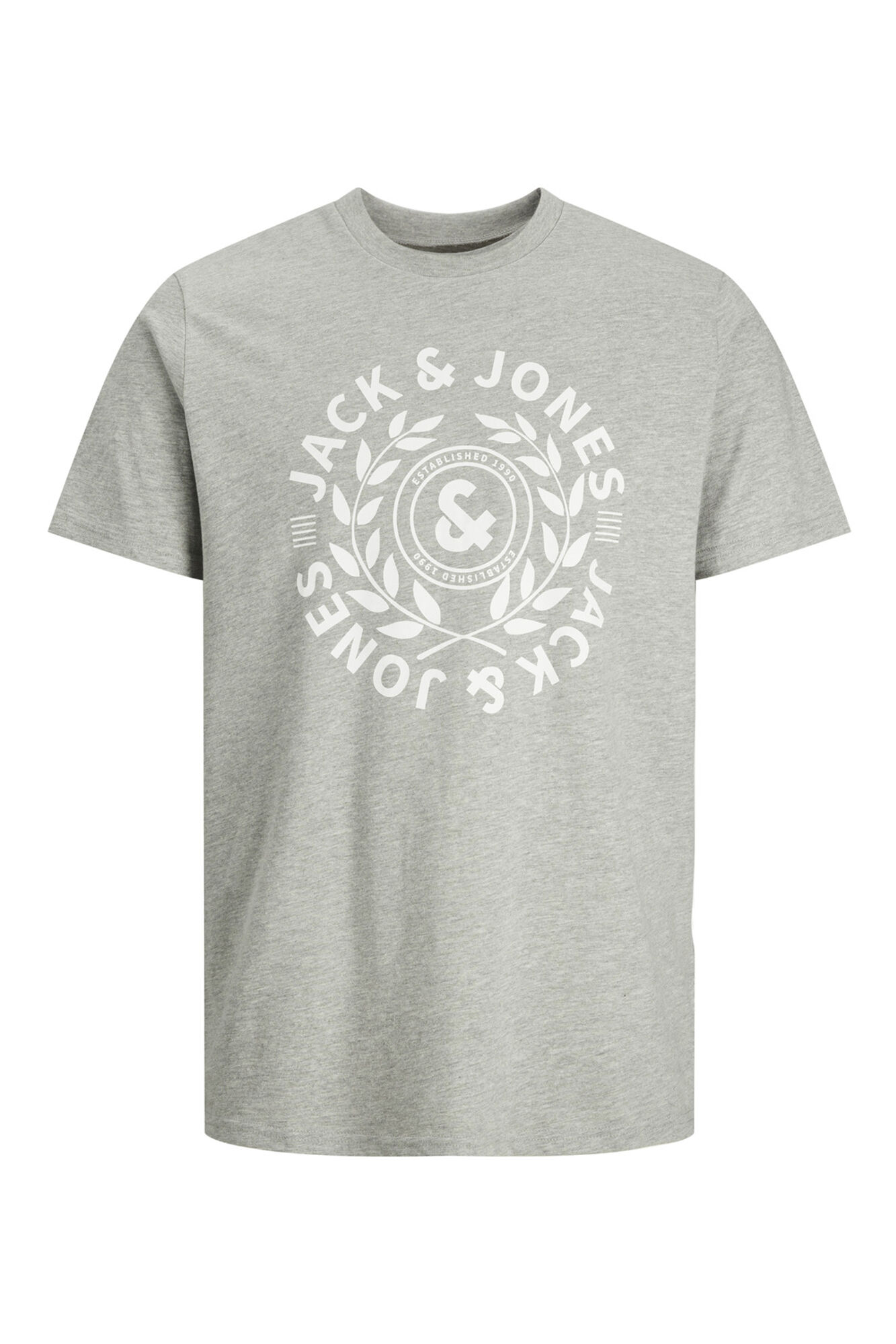 Camiseta com estampa frontal - Cinza