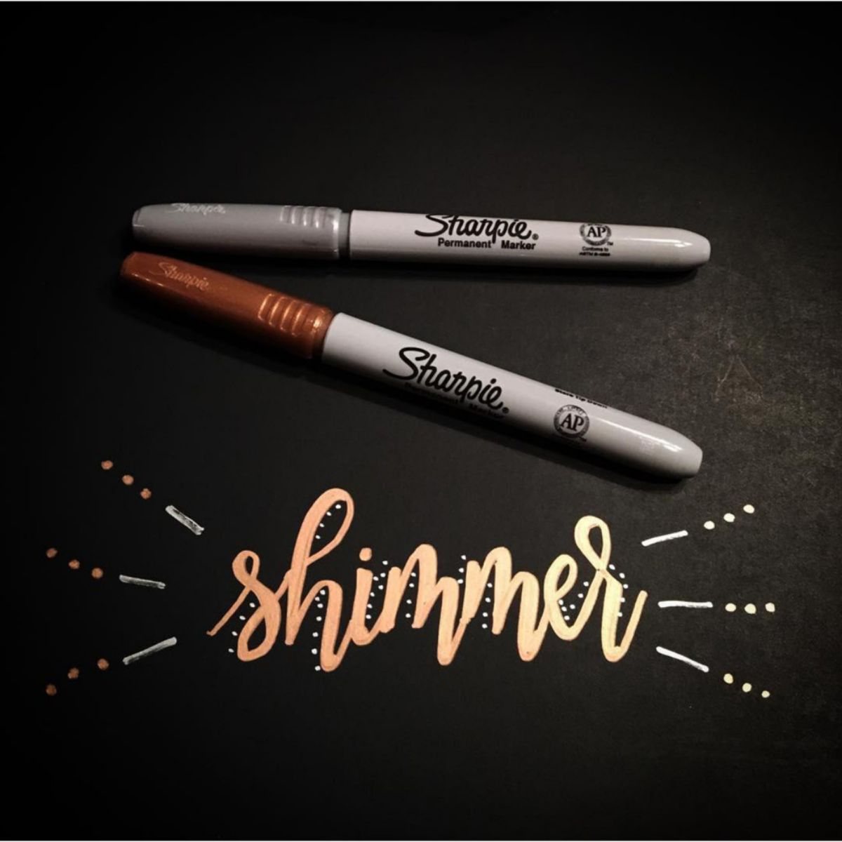 Sharpie Metallic Gold, Silver and Bronze Fine Permanent Marker Set of 3
