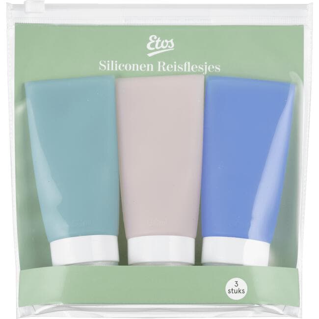 Etos Sillicone Reisflesjes 3 stuks