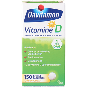 Davitamon Vitamine D smelttabletten voor kinderen, 150 stuks