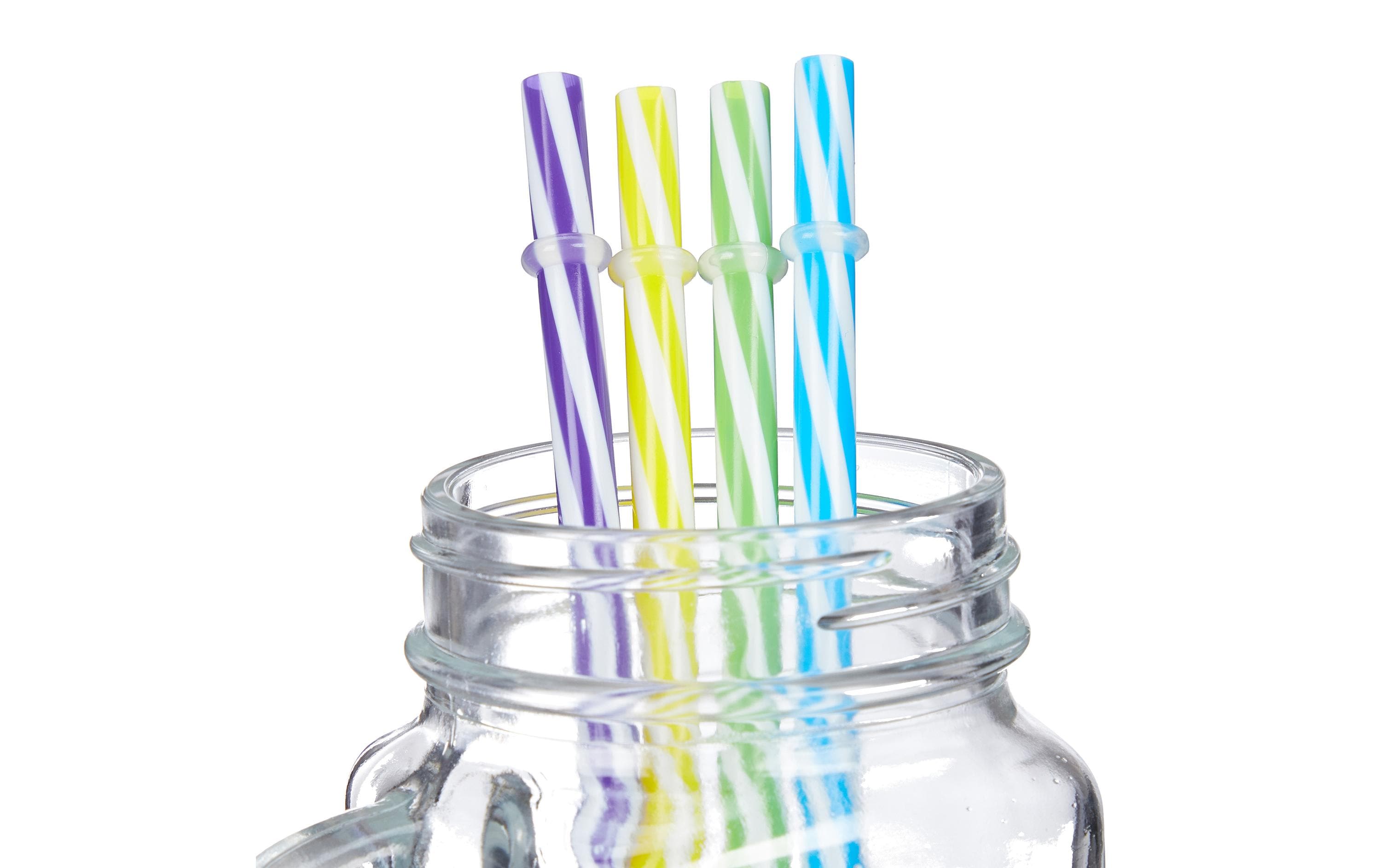 Trinkkrug Summer 500 ml, 8 Stück, MehrfarbigRetro-Gläser mit «Ice Cold Drink»-Aufschrift