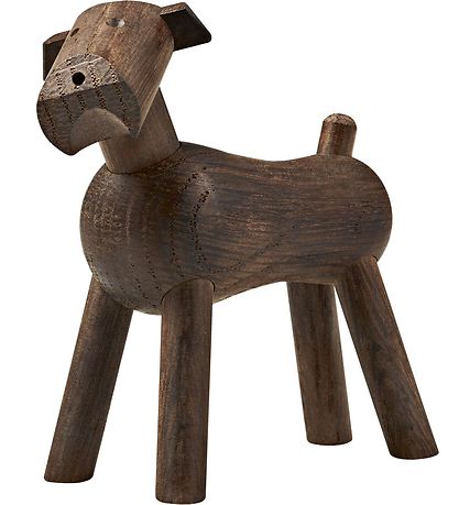 Kay Bojesen tr?figur - Hund Tim - 8 cm - R?get Eg