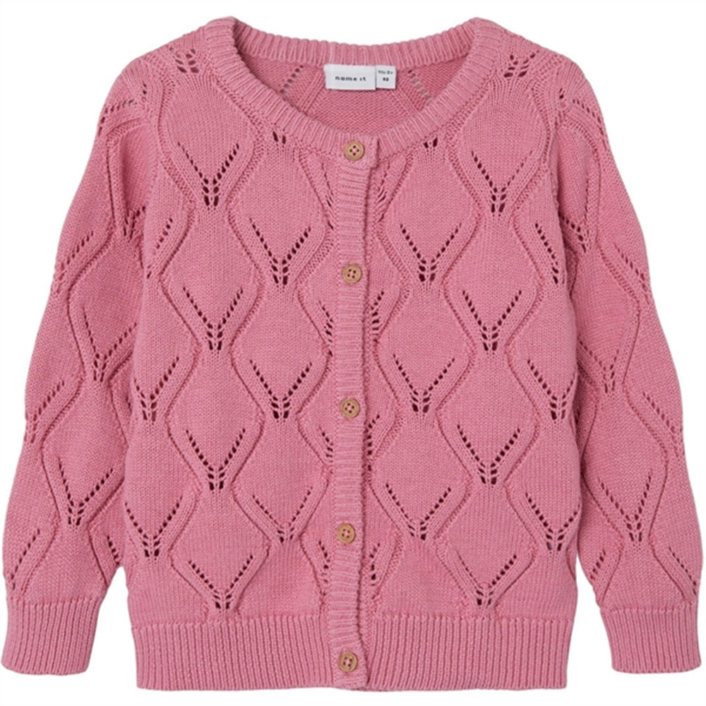 Køb Name it Cashmere Rose Fopolly Strik Cardigan
