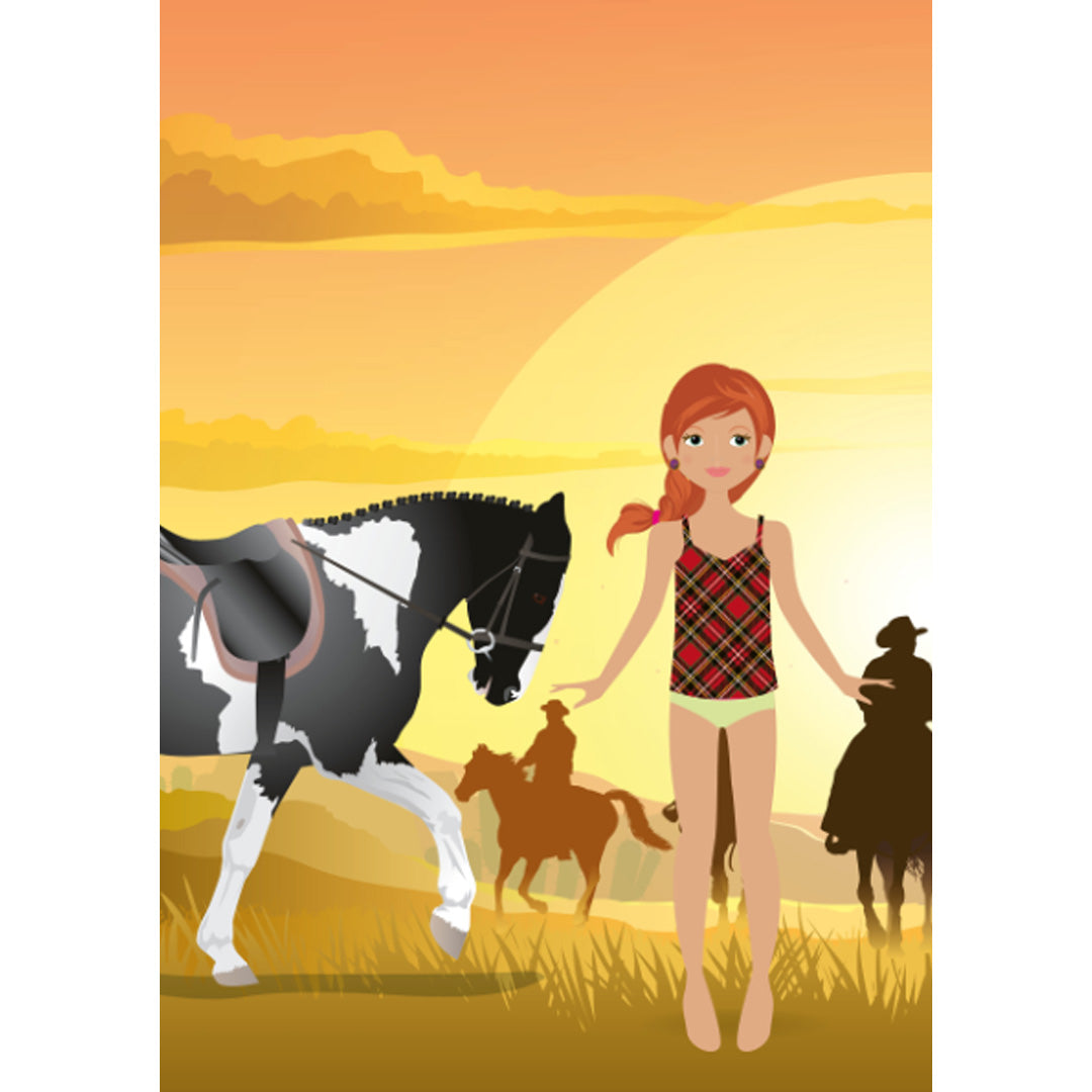 uitgeverij ballon mini aankleedstickerboek paarden