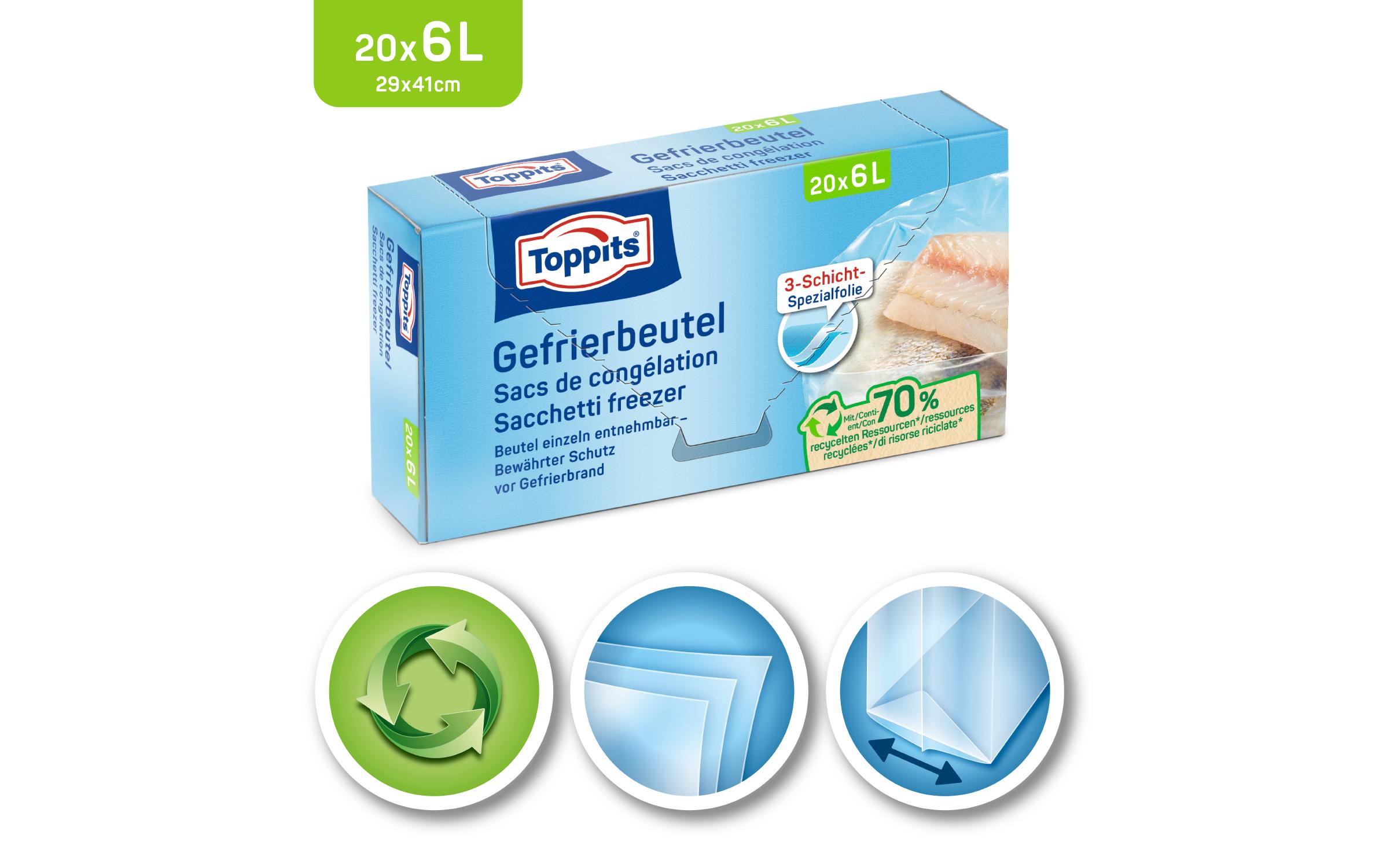 Gefrierbeutel 20 StückGefrierbeutel aus Drei-Schicht-Spezial-Folie