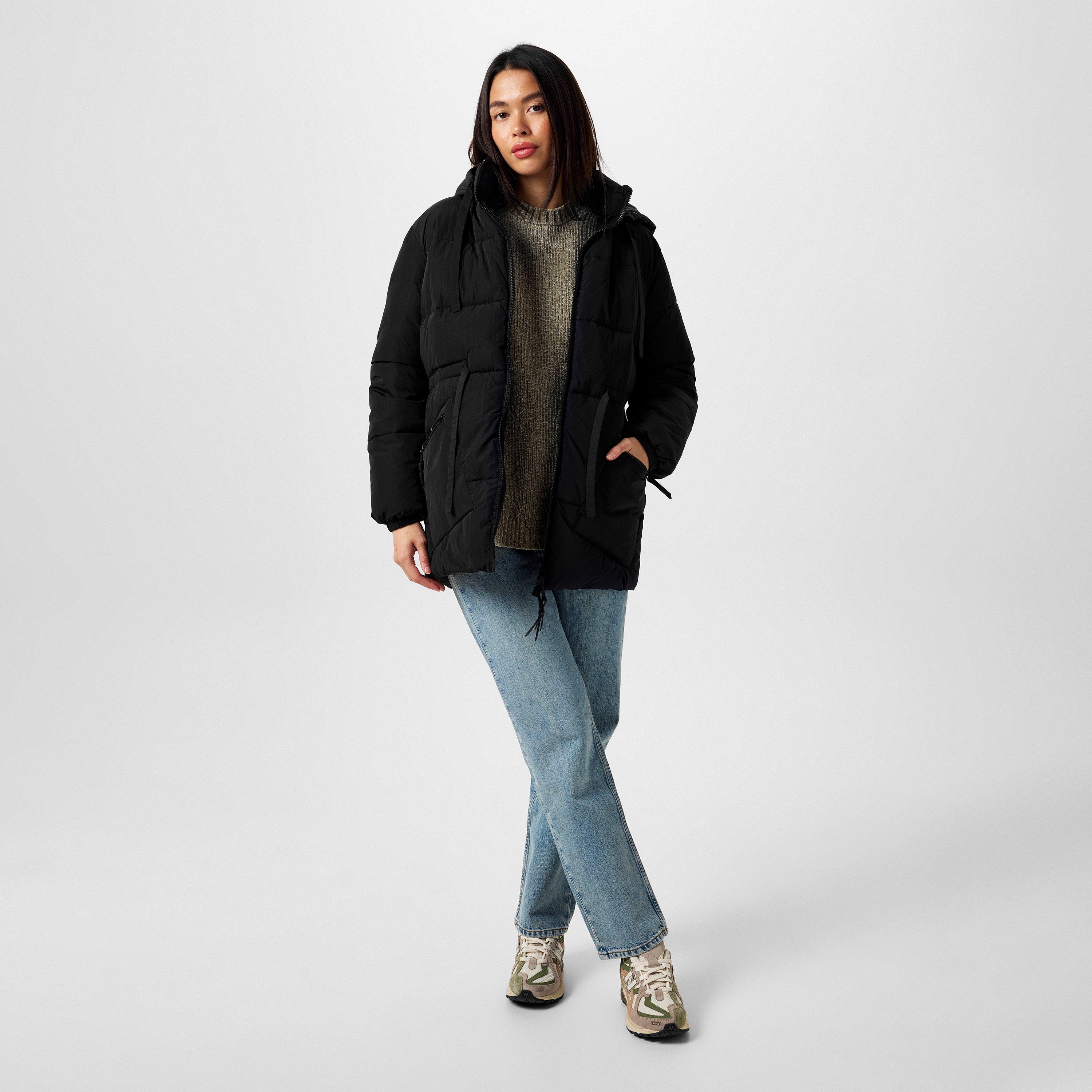 Jack Wills JW Belted Tie Puffer Jacket Womens