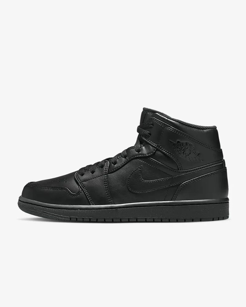 Chaussures Nike Jordan 1 Mid Noir pour homme