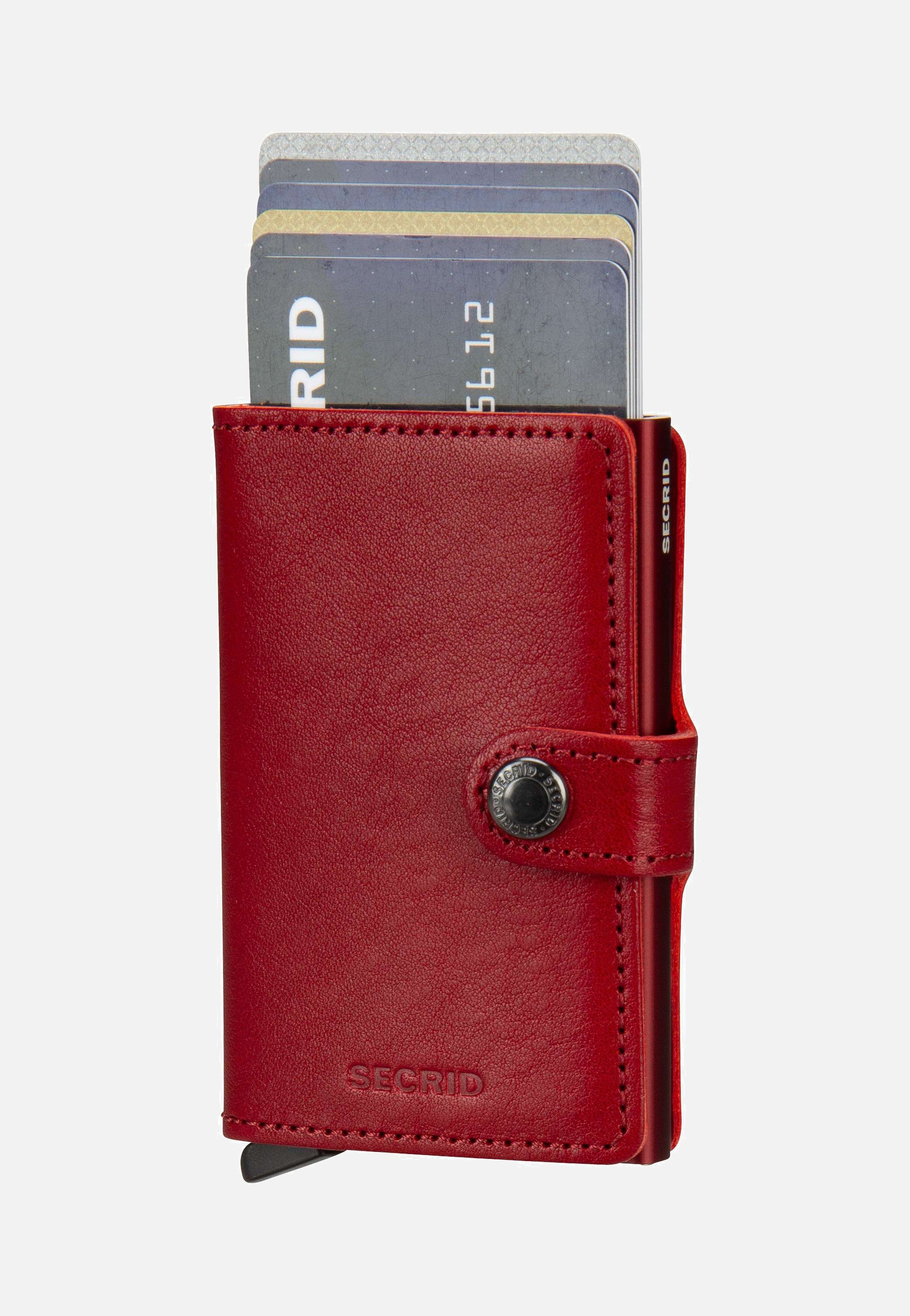 Miniwallet Veg Tanned Rosso-Bordeaux - Portemonnaie